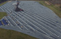 Aerial photo of the Berkley Landfill Solar Array